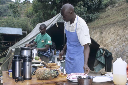 Camping-Küche am Lake Bunyonyi, Uganda
